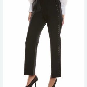 NWT Classic Black Trousers with Side Stud Detail - Women sz 00